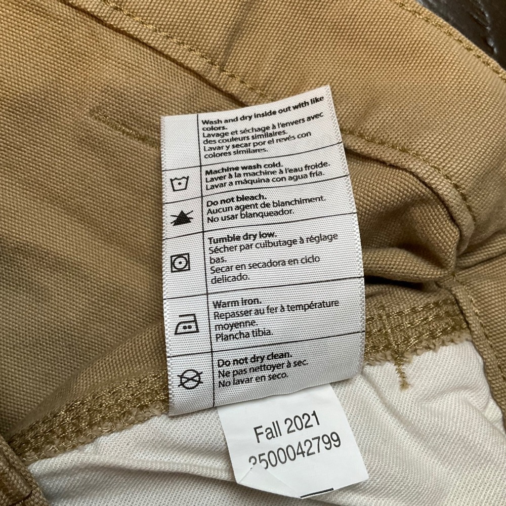 Carhartt Rugged Flex Rigby Relaxed Fit Work Pants Tan Khaki 38x30 - Picture 7 of 8